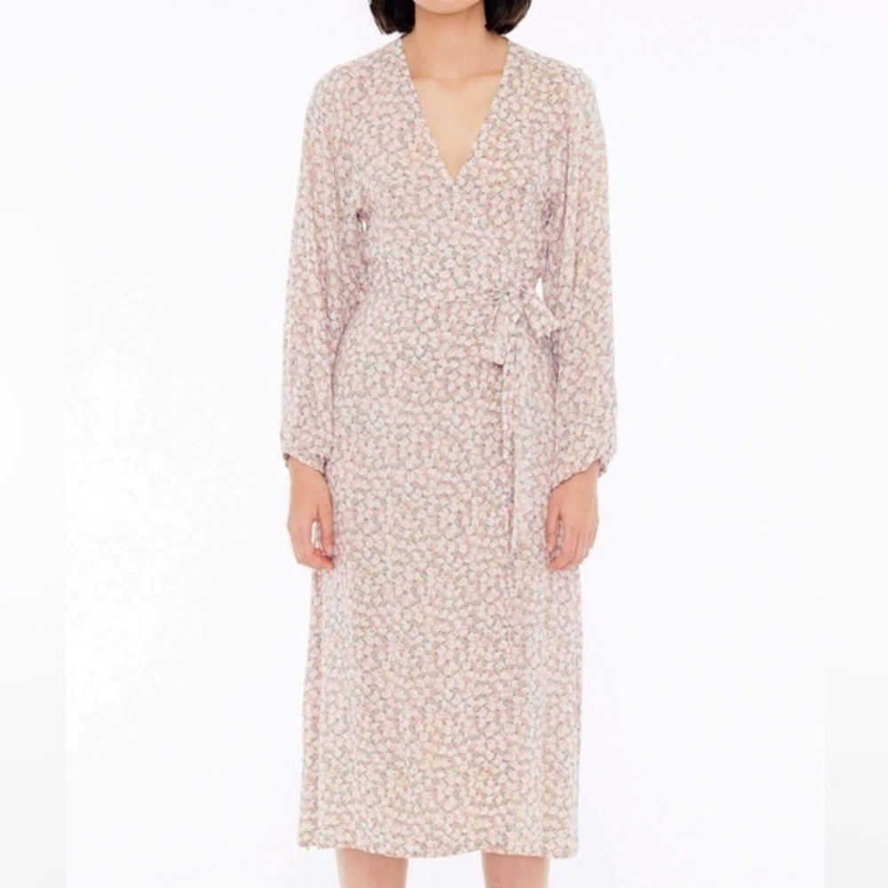 Faithfull the Brand La Figaro Midi Wrap Dress Azalea Floral Print Size 10/XL